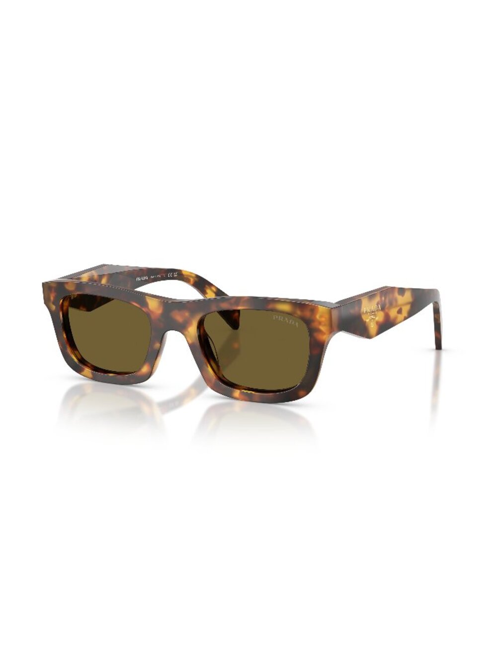 New Prada Women's Sunglasses Brown Lens Acetate Frame PR C06S 14L09Z 49